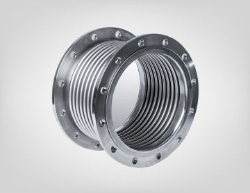 HKS expansion joint with flared ends and rotatable stainless steel flanges at both ends